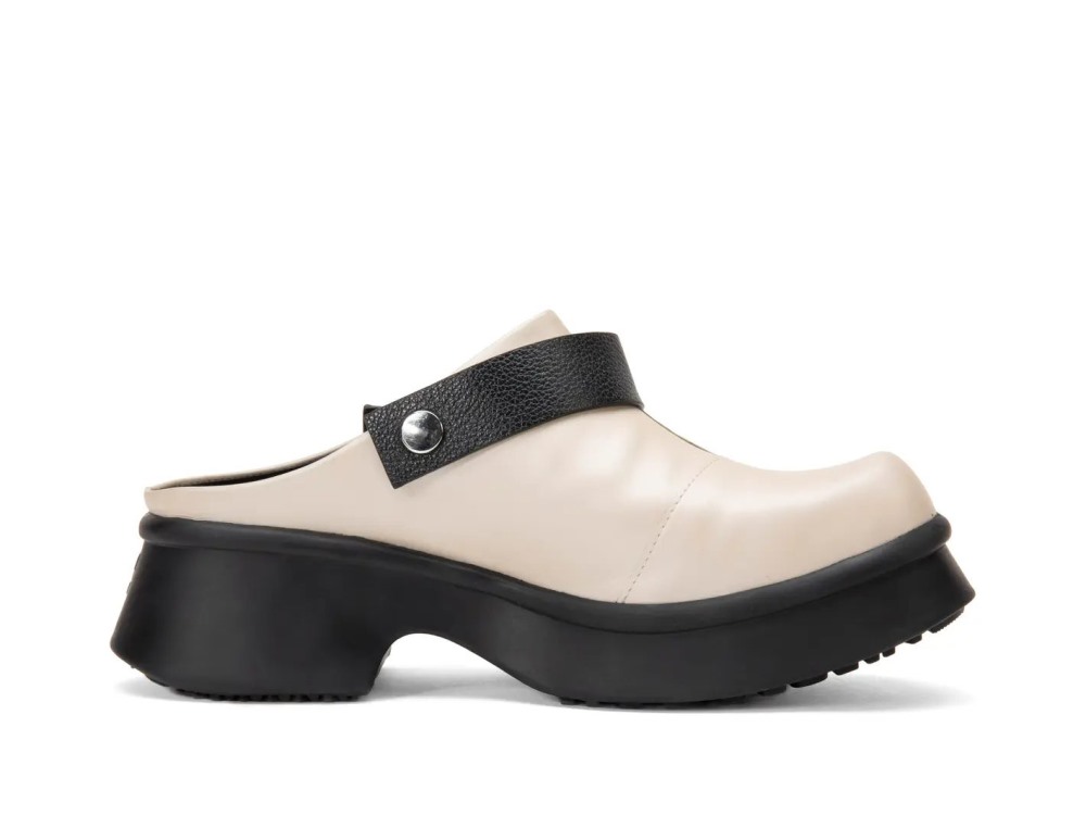 John Fluevog Cohesion - Beige | Mule With Rotating Strap