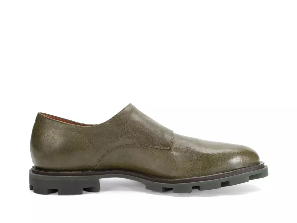 John Fluevog Collingtree - Green | Classic Double Monk Straps