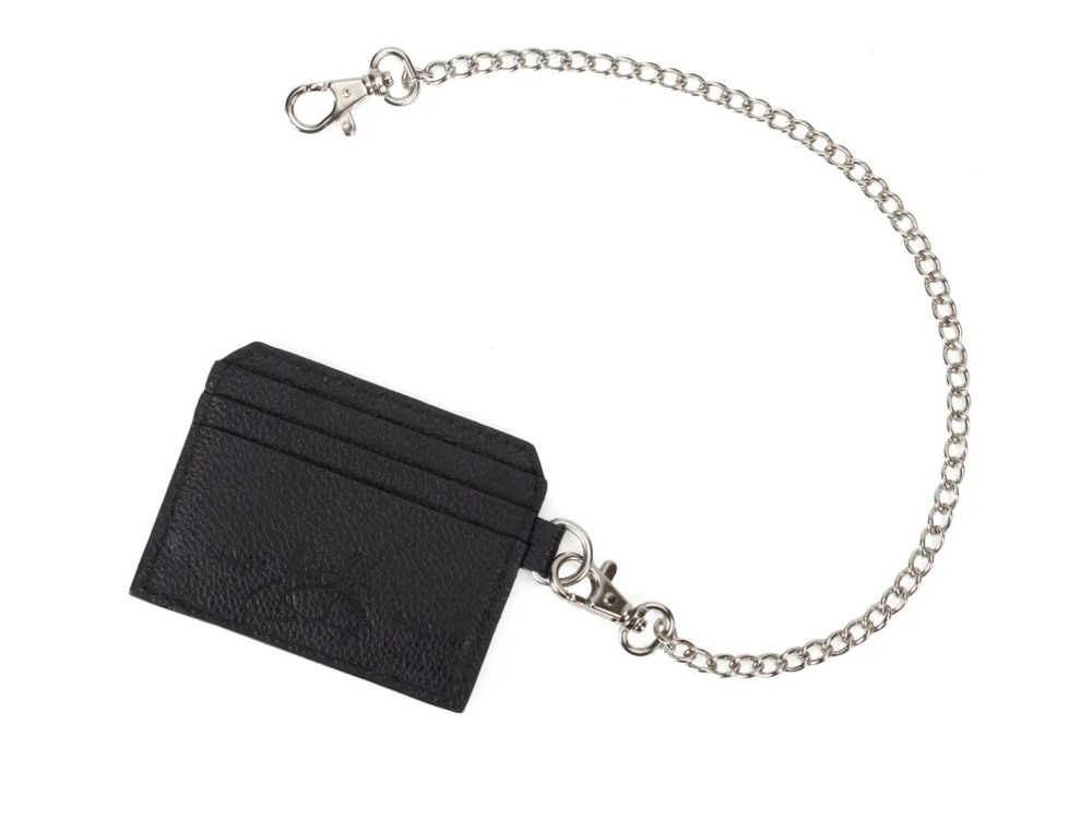 John Fluevog Chain Bobsie Cardholder - Black | Cardholder with removable chain