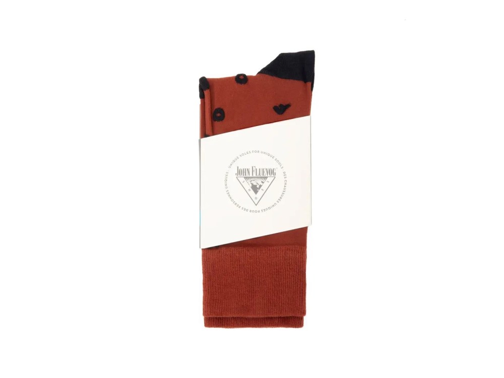John Fluevog Timmy Vog Socks - Brown/Black | Fluffy Icon Socks