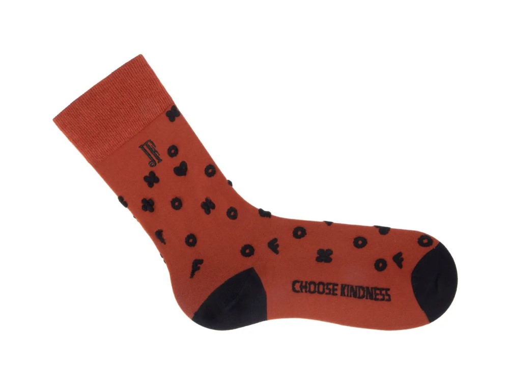 John Fluevog Timmy Vog Socks - Brown/Black | Fluffy Icon Socks