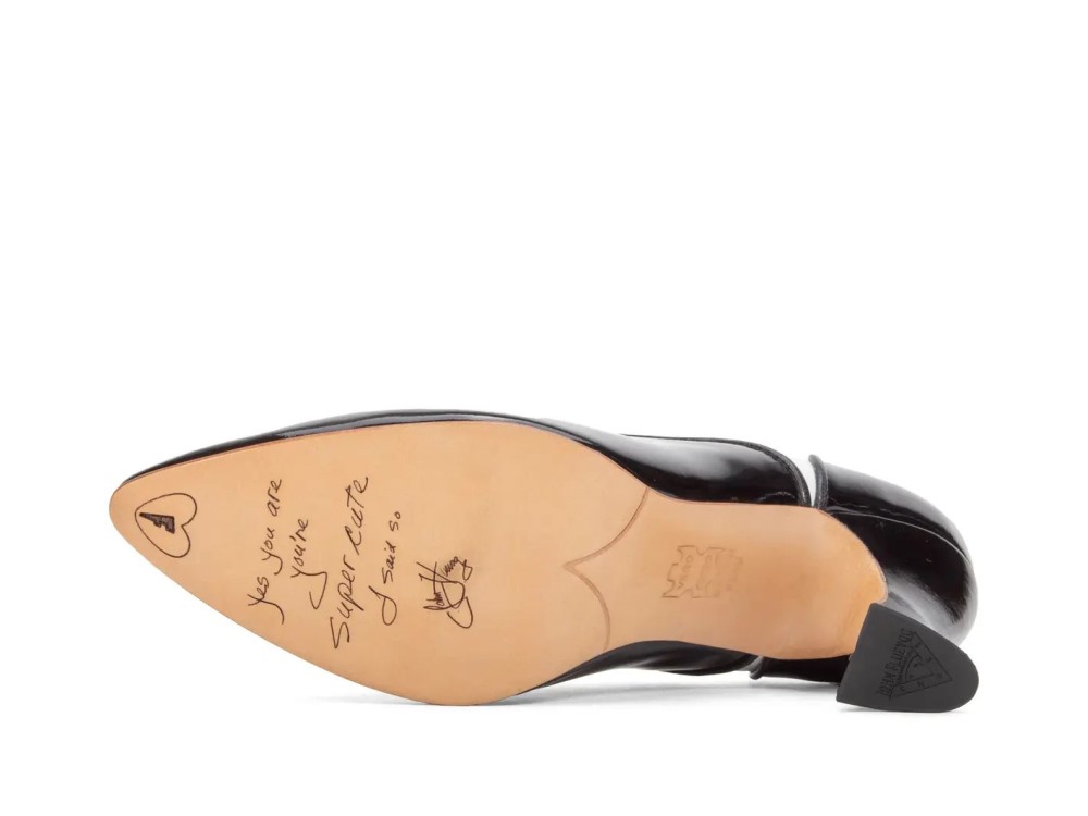 John Fluevog Mara - Black/White | Sophisticated Heels with Buttons