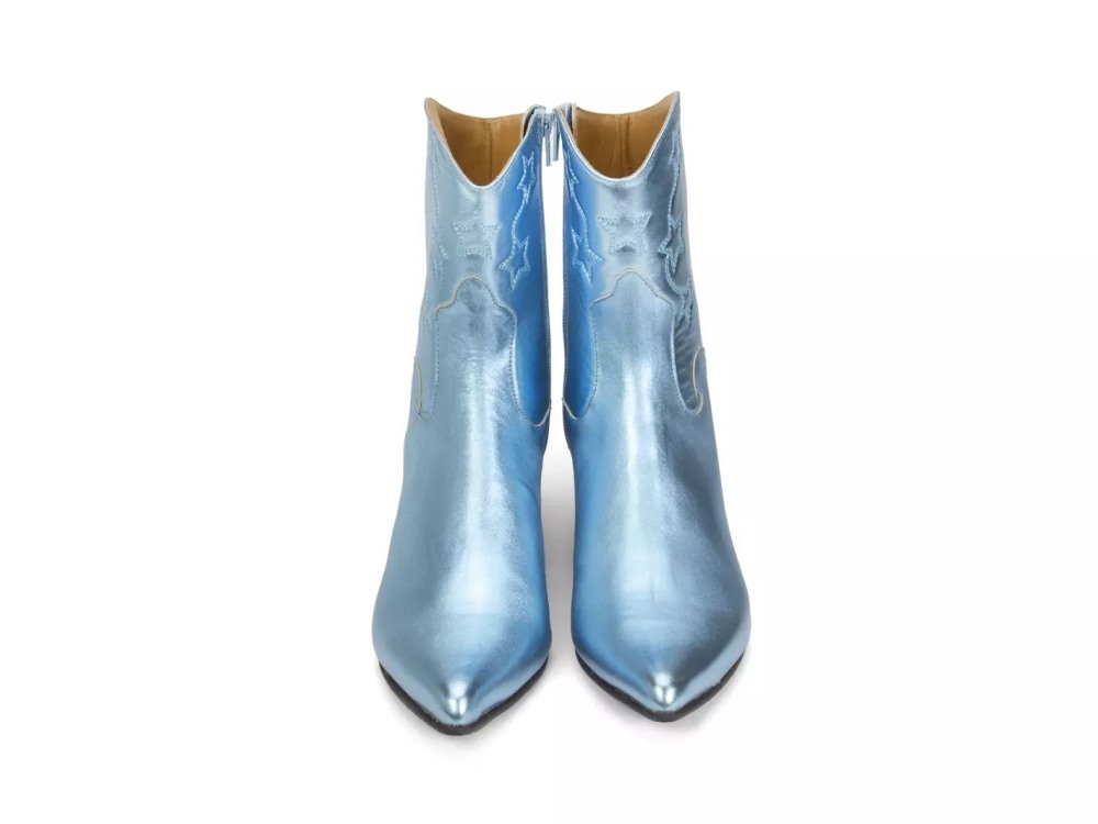 John Fluevog Noctiluca - Blue | Zip-Up Western Boots