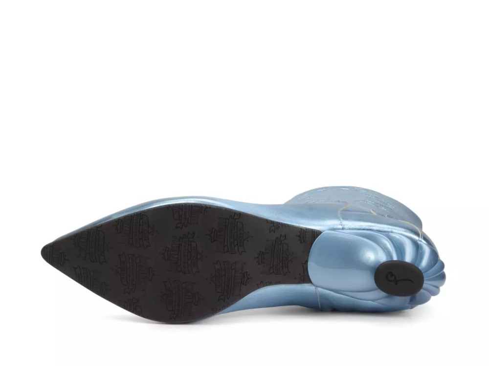 John Fluevog Noctiluca - Blue | Zip-Up Western Boots