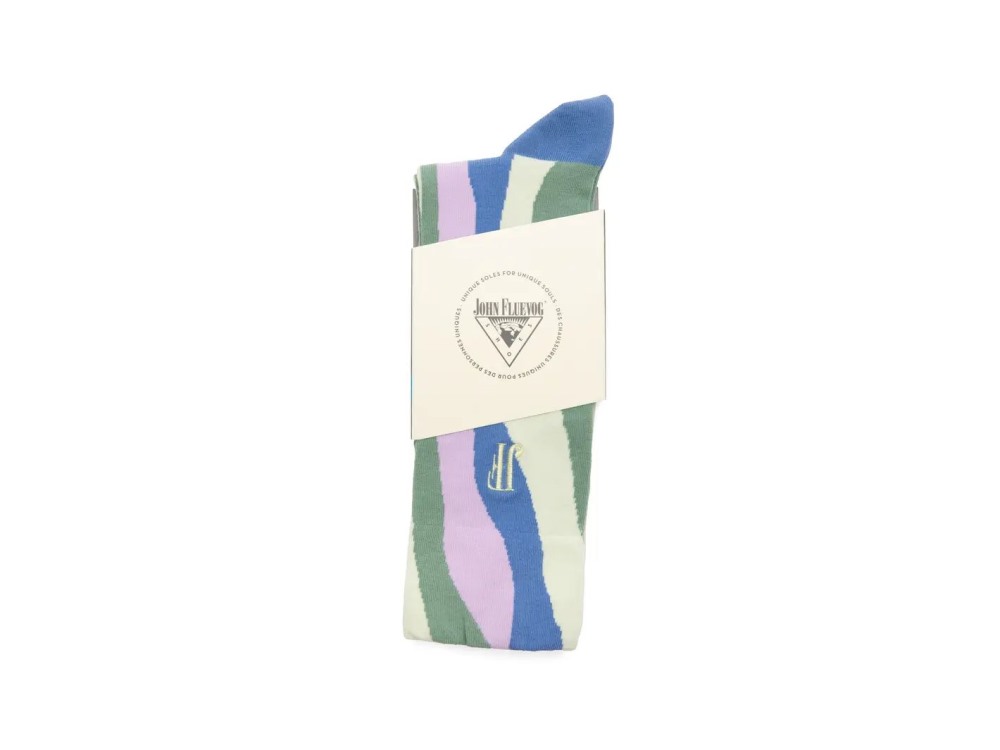John Fluevog Rogue Vog Socks - Green/Sage/Purple | Colourful Wiggle Socks