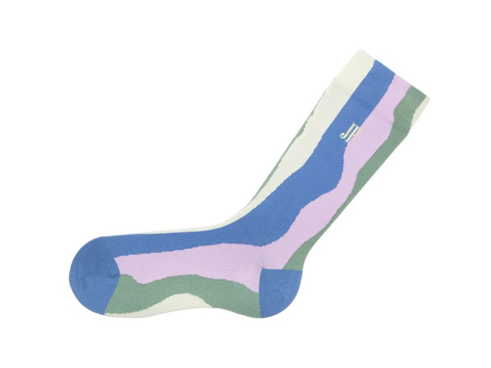 John Fluevog Rogue Vog Socks - Green/Sage/Purple | Colourful Wiggle Socks