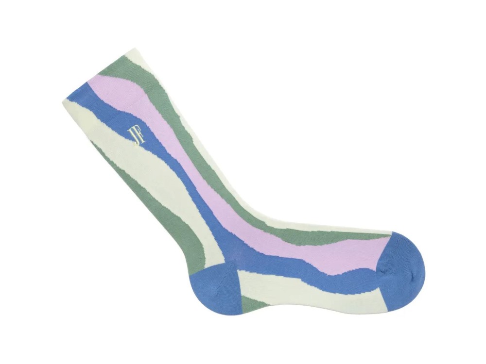 John Fluevog Rogue Vog Socks - Green/Sage/Purple | Colourful Wiggle Socks