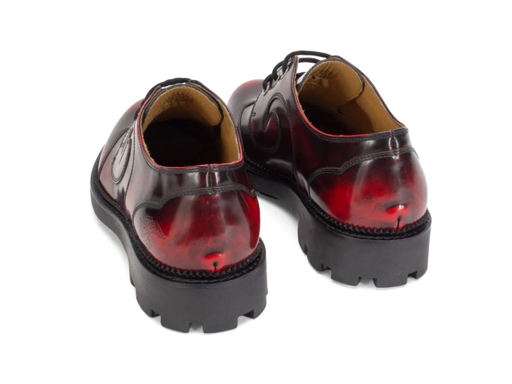 John Fluevog Gibson Swirl - Burgundy | Lace-Up Derby Shoes