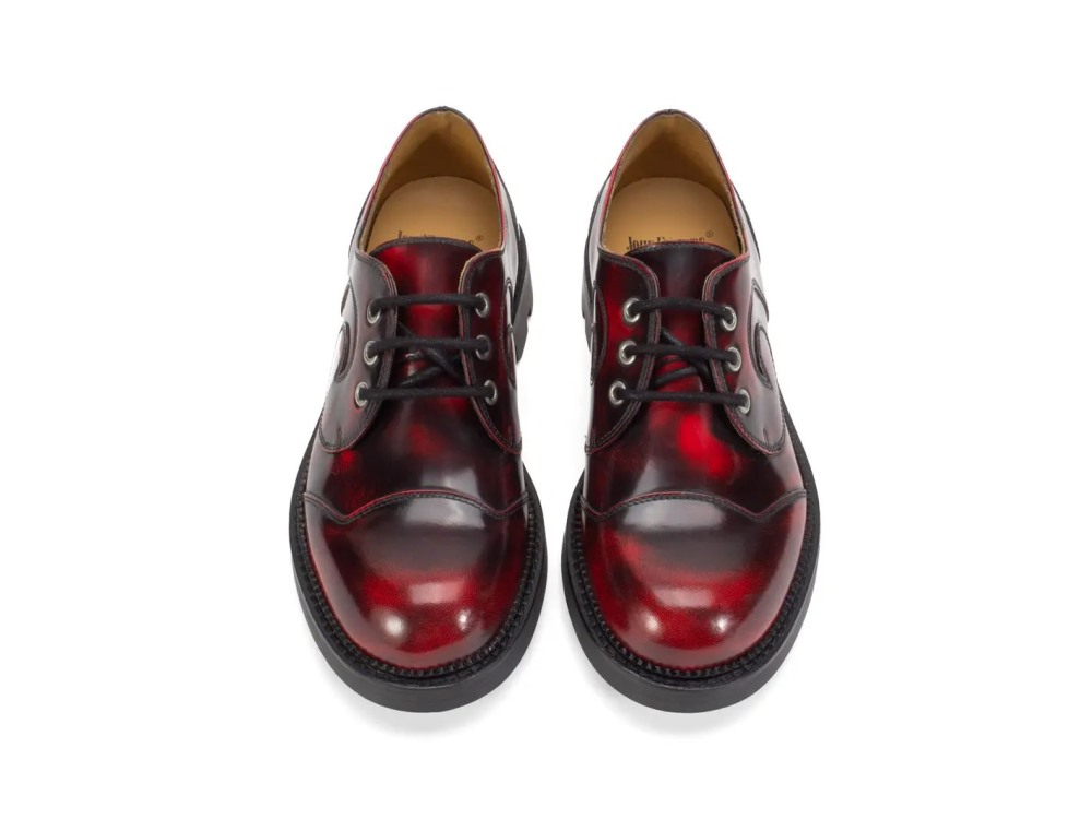 John Fluevog Gibson Swirl - Burgundy | Lace-Up Derby Shoes