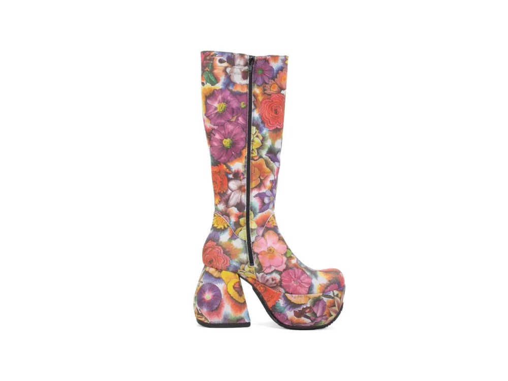 John Fluevog Strut - Floral | Tall Platform Boots