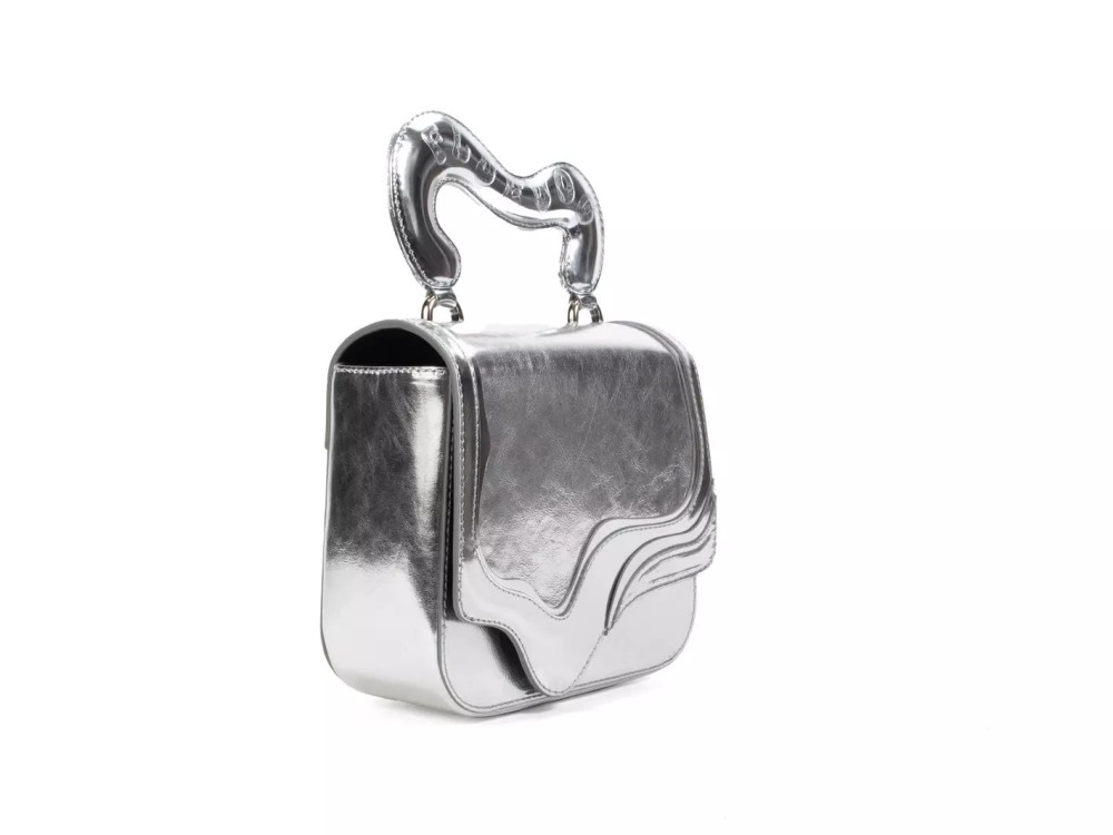 John Fluevog Jeannie - Silver | Metallic handbag with strap