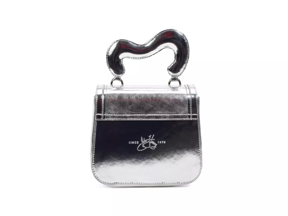 John Fluevog Jeannie - Silver | Metallic handbag with strap