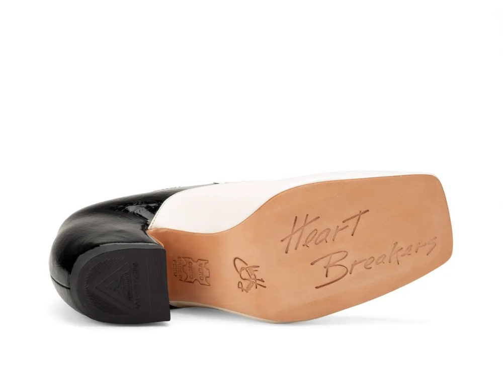 John Fluevog Bev - Cream/Black | Mary Jane Heels