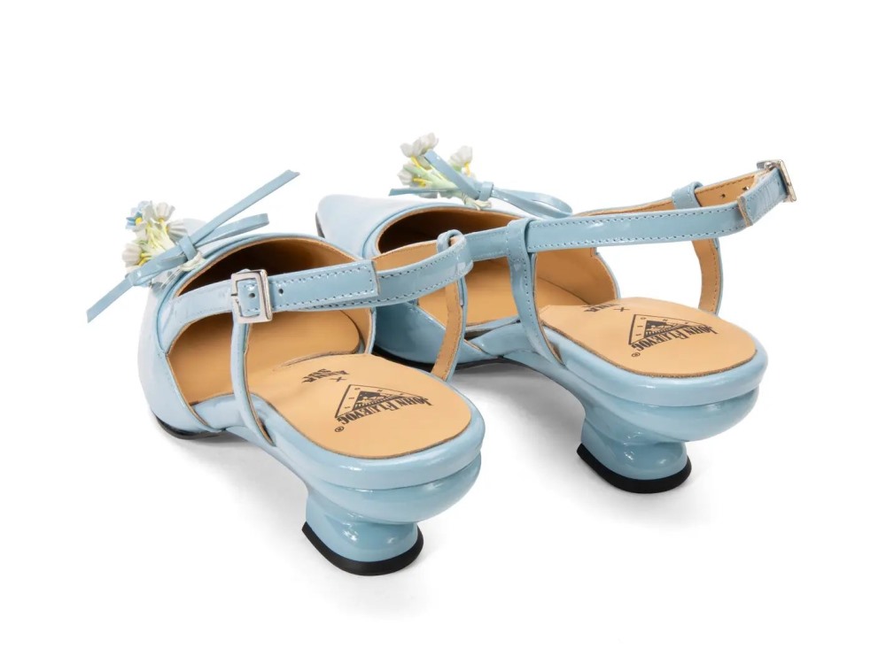 John Fluevog Arla - Blue | Pointed Slingback Heels