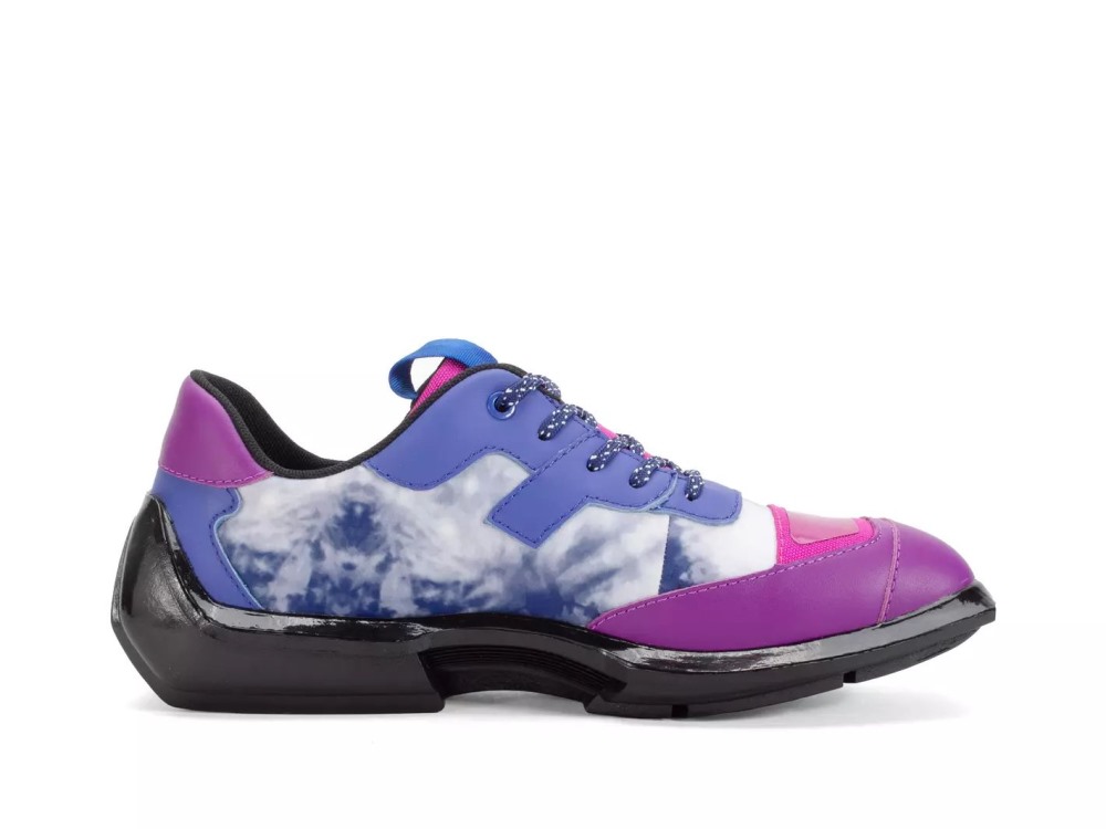 John Fluevog Ethan - Purple/Blue | Mesh-Lined Lace-Up Shoes