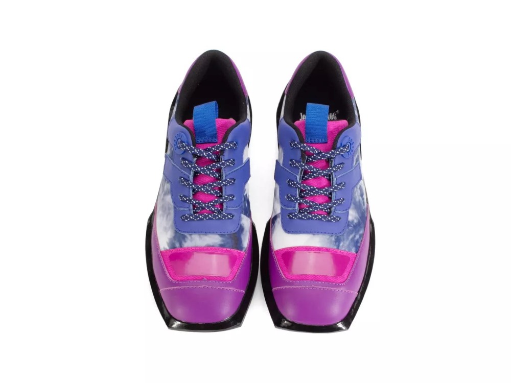 John Fluevog Ethan - Purple/Blue | Mesh-Lined Lace-Up Shoes