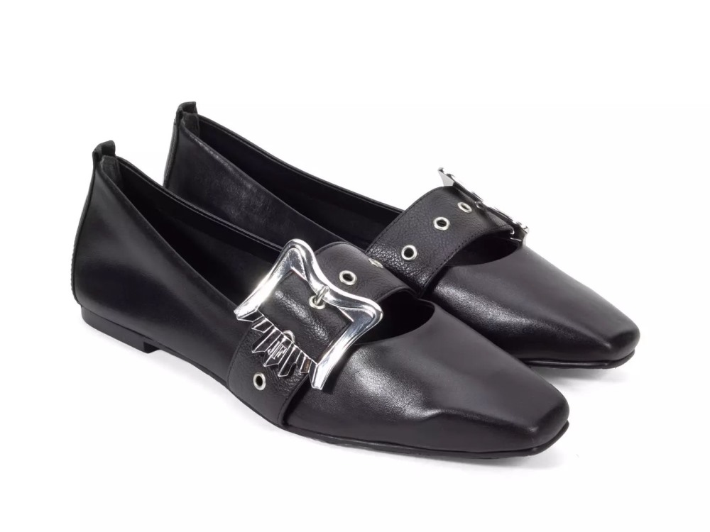 John Fluevog Misty - Black | Slip-On Mary Jane Flats