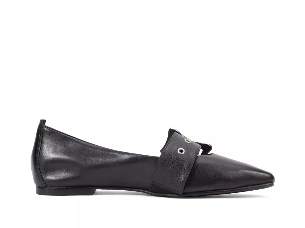 John Fluevog Misty - Black | Slip-On Mary Jane Flats
