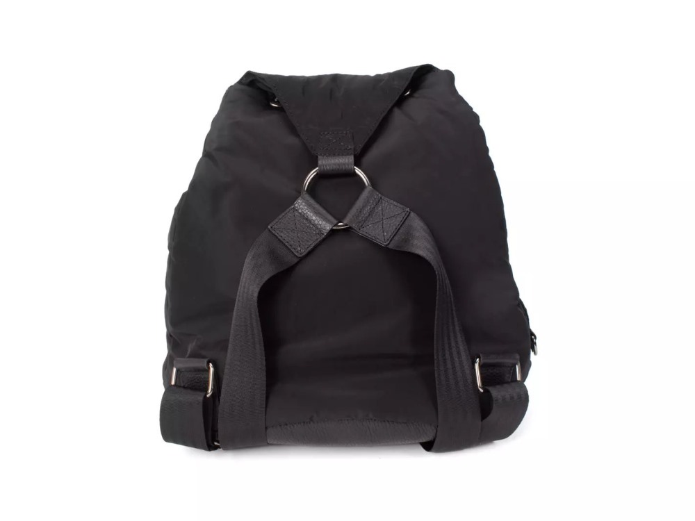John Fluevog Punk Love Mandy - Black Nylon | Backpack with metal rings
