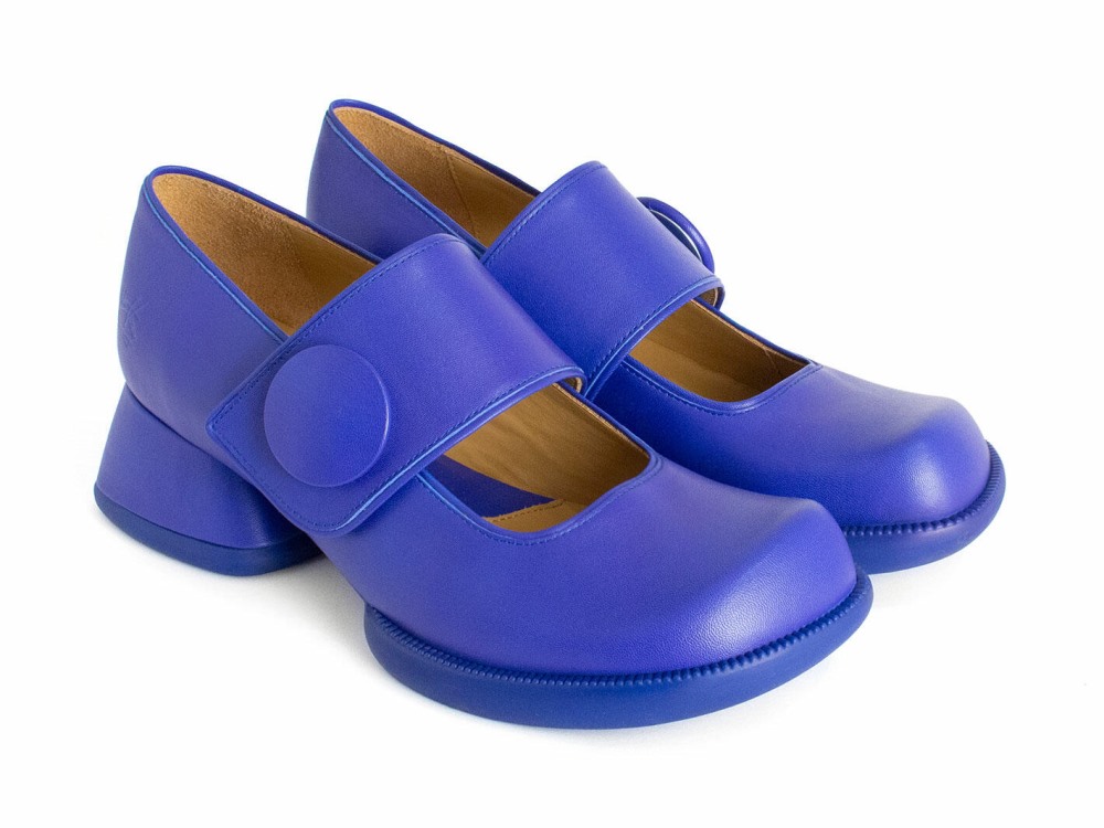 John Fluevog Tippi - Blue | Leather Mary Janes