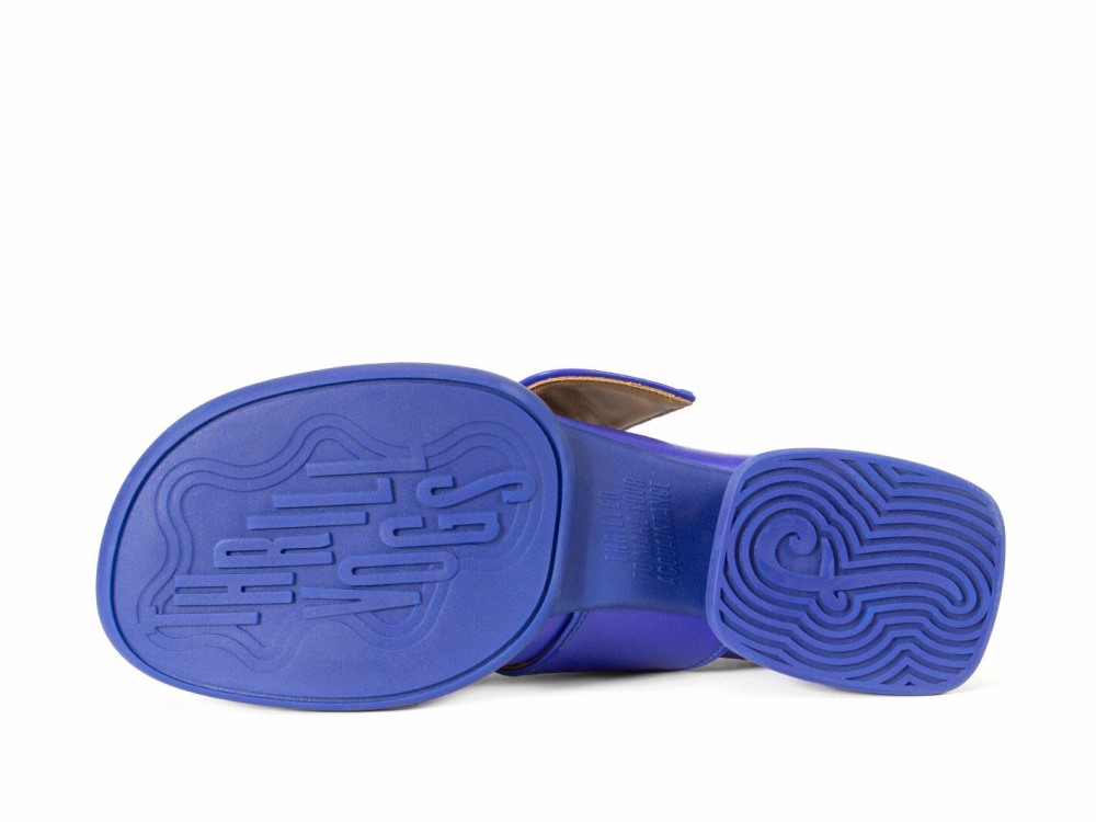 John Fluevog Tippi - Blue | Leather Mary Janes