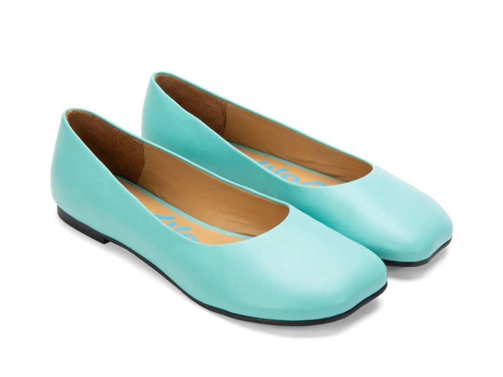 John Fluevog Porcelain - Turquoise | Round Toe Flats