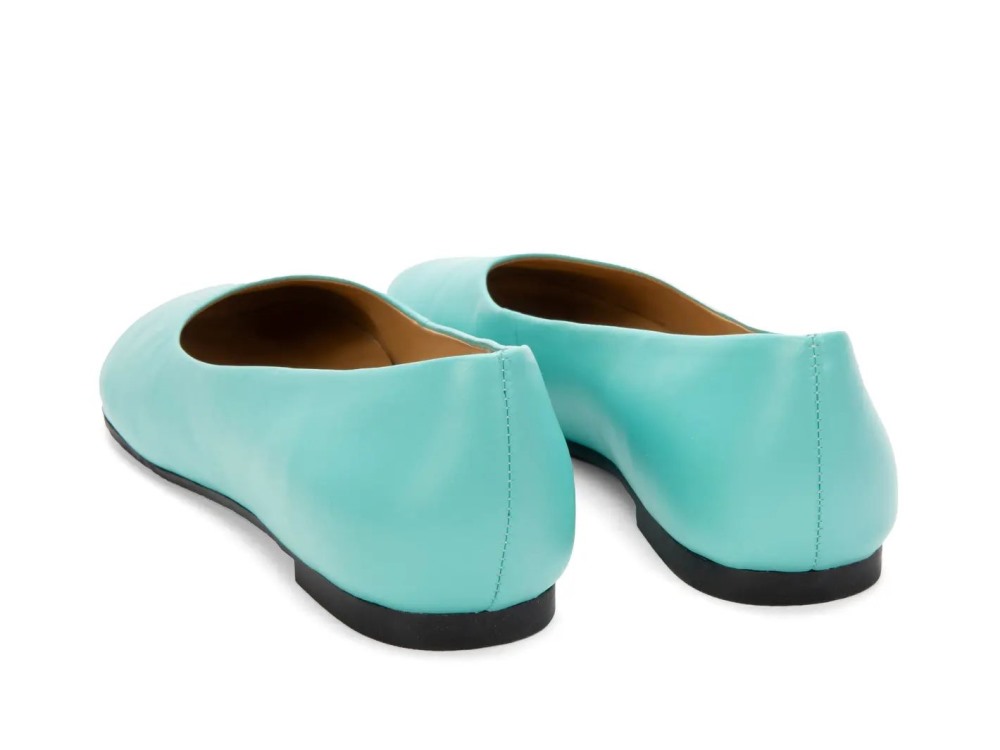 John Fluevog Porcelain - Turquoise | Round Toe Flats