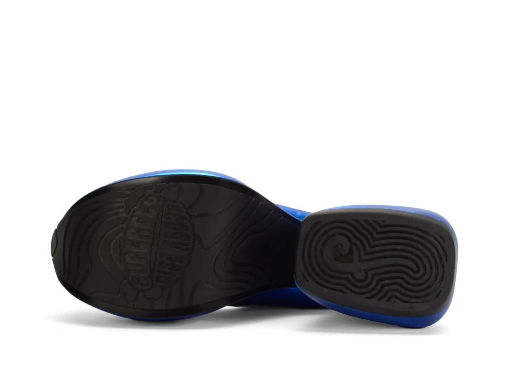 John Fluevog Kool - Blue Metallic | Platform Mary Jane Heels
