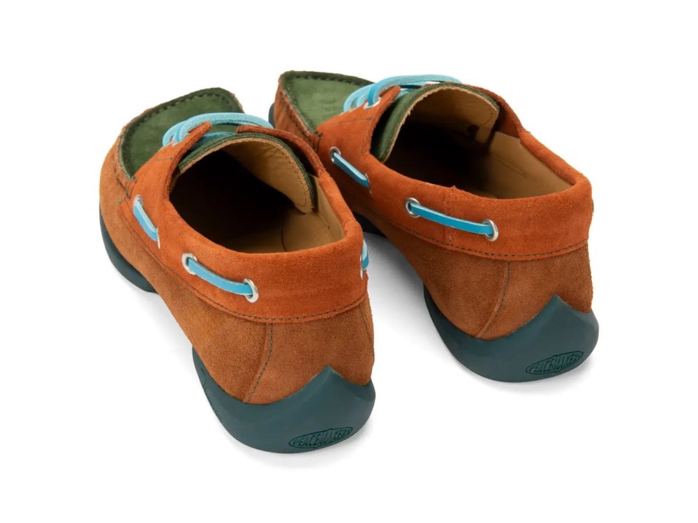 John Fluevog Sailor Swift - Brown/Green | Loafer Boat Shoes