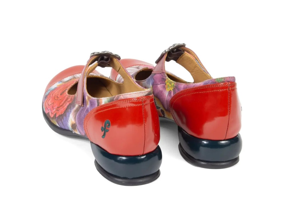John Fluevog Esser - Floral | Flat Mary Janes with a Buckle