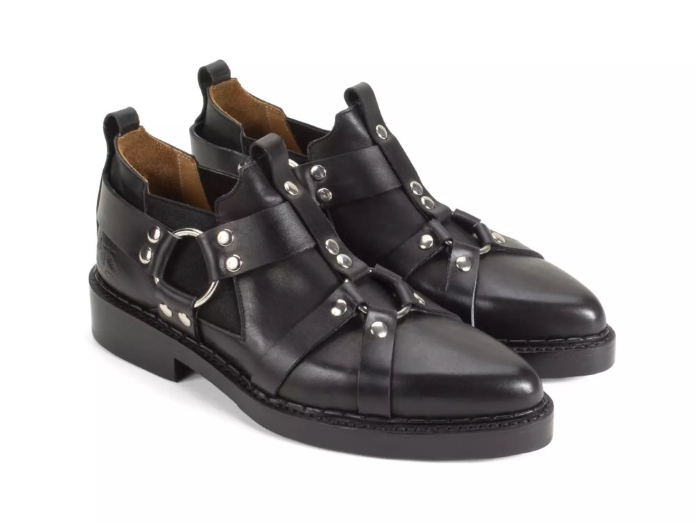 John Fluevog Axel - Black | Chelsea Shoes with Harness