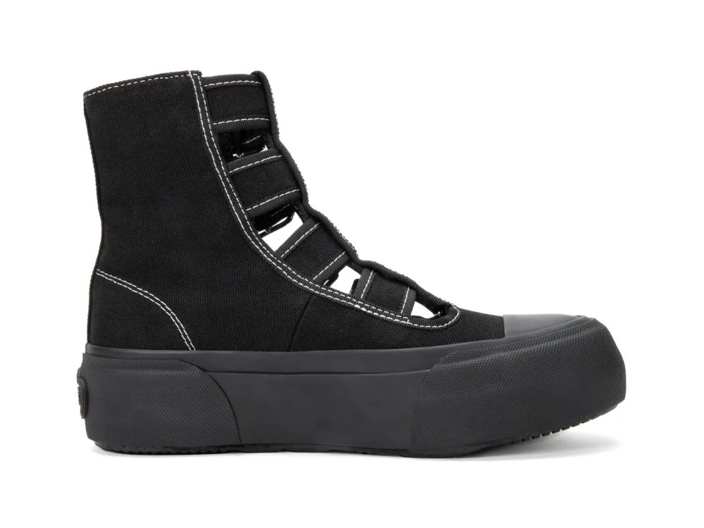 John Fluevog Givens - Black Vegan | Gladiator-Style High-Tops