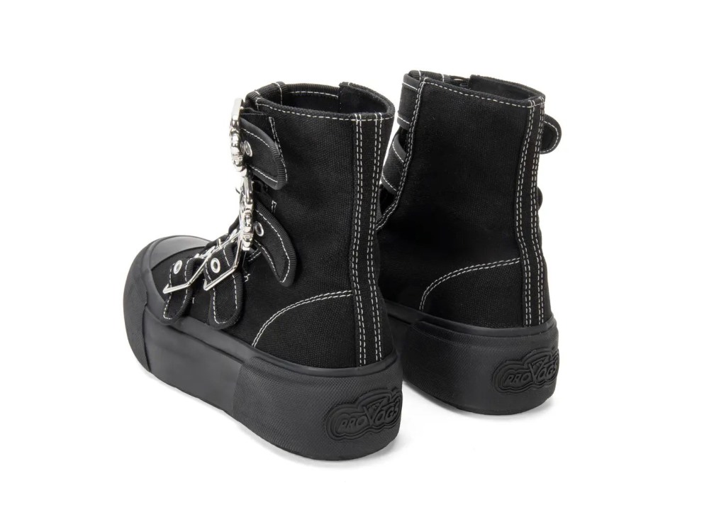 John Fluevog Givens - Black Vegan | Gladiator-Style High-Tops