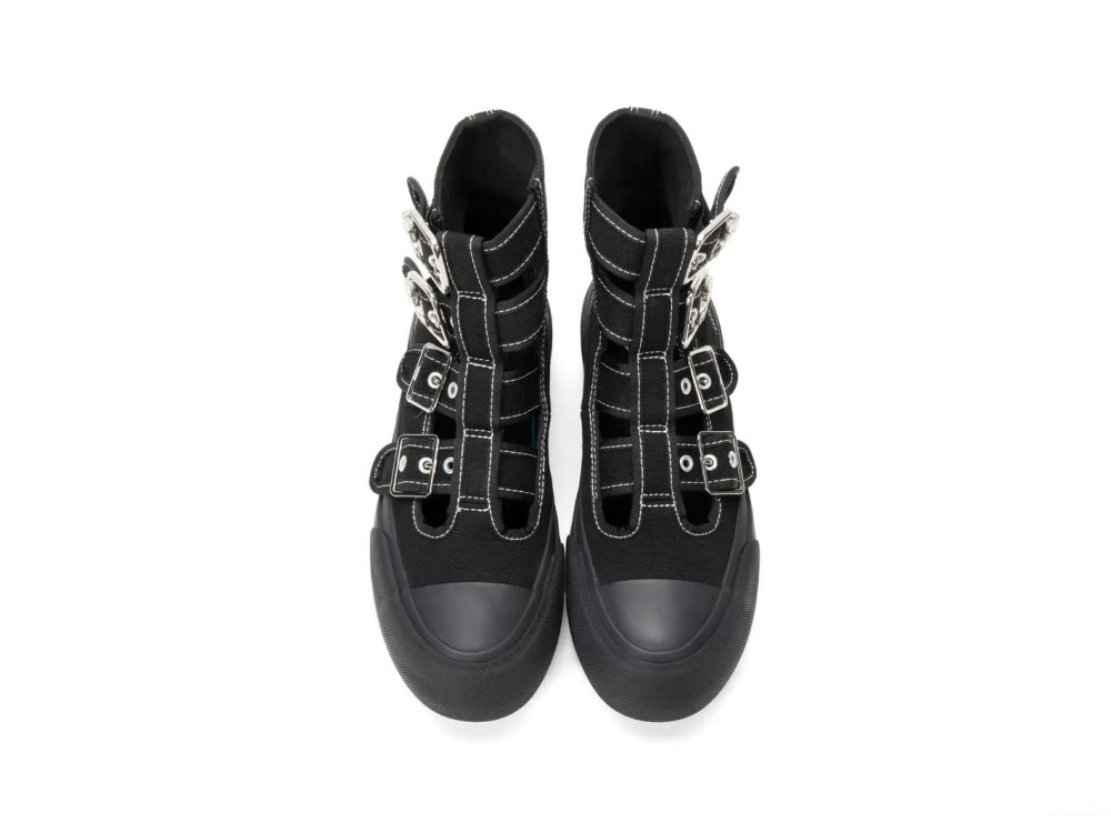 John Fluevog Givens - Black Vegan | Gladiator-Style High-Tops