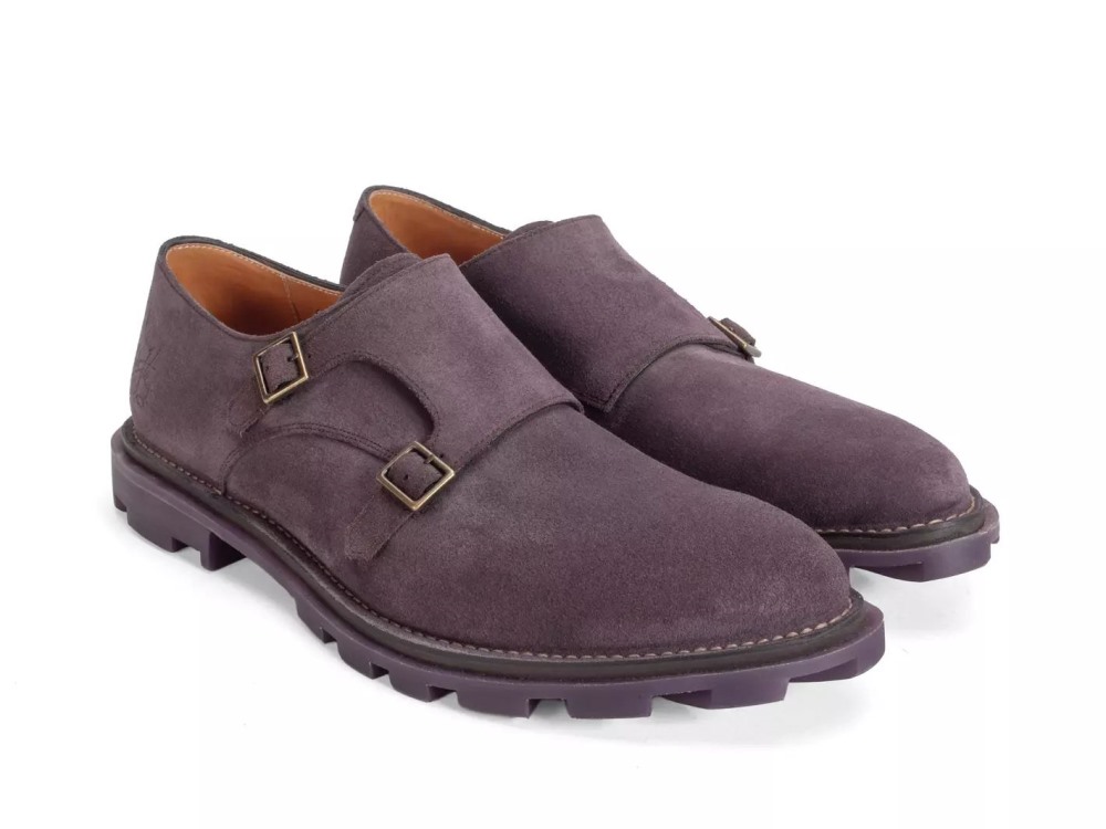 John Fluevog Collingtree - Mauve | Classic Double Monk Straps