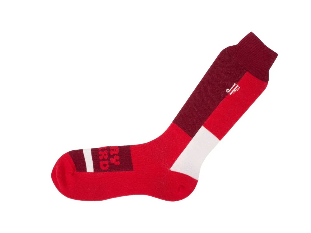 John Fluevog Theo - Pink/Red | Fun Colourblocked Socks