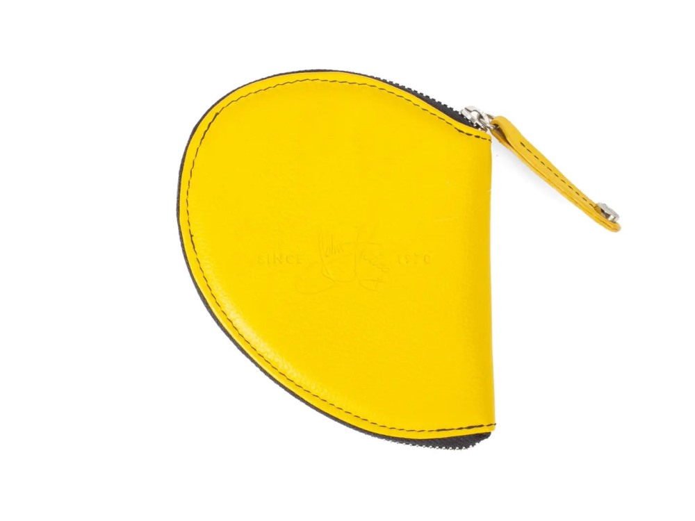 John Fluevog Zazzle - Yellow | Asymmetrical zip-up wallet