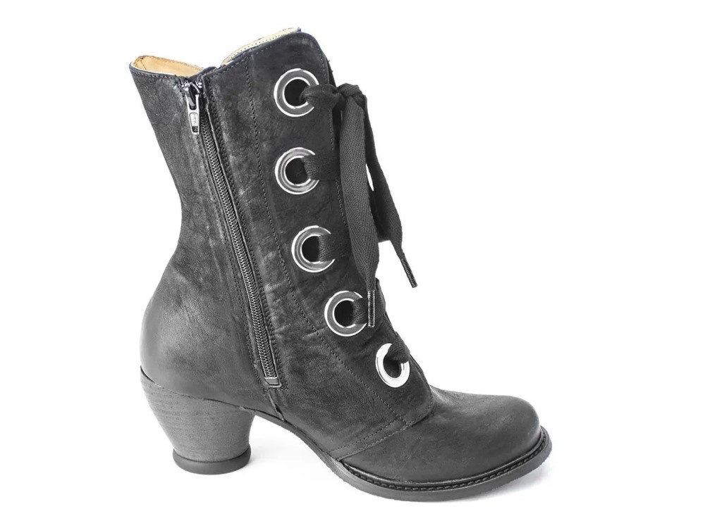 John Fluevog Gladstone - Black | Mid-Calf Lace-Up Boots