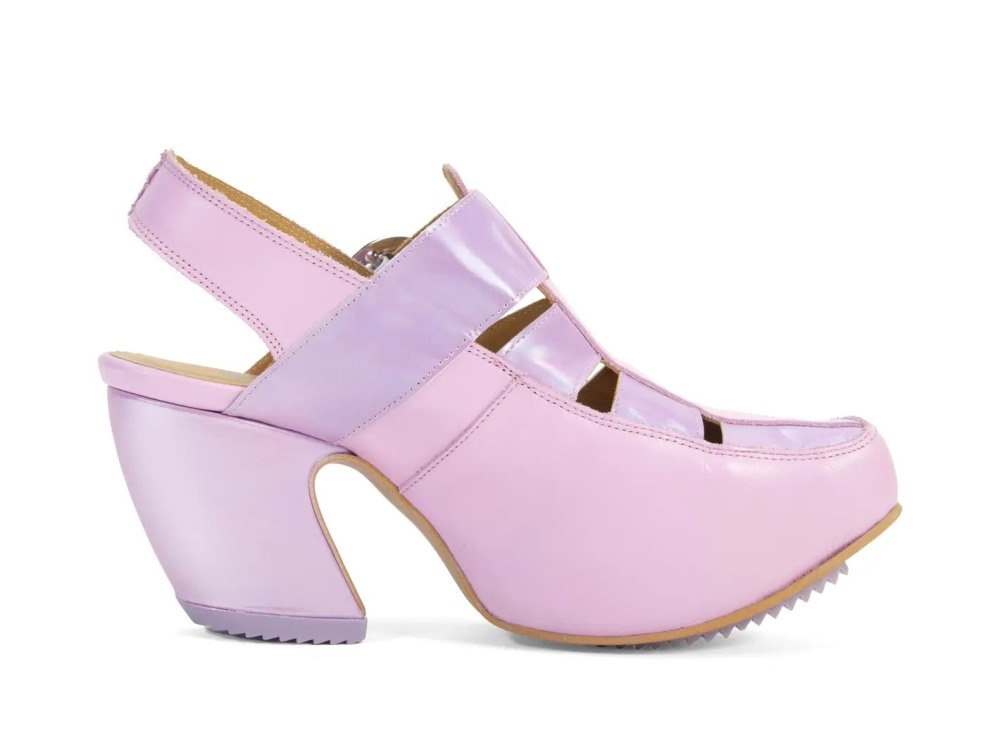 John Fluevog Gator - Purple | Slingback Fisherman Platforms