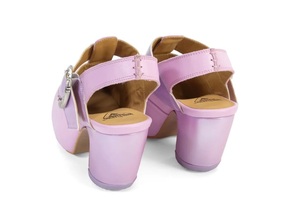 John Fluevog Gator - Purple | Slingback Fisherman Platforms