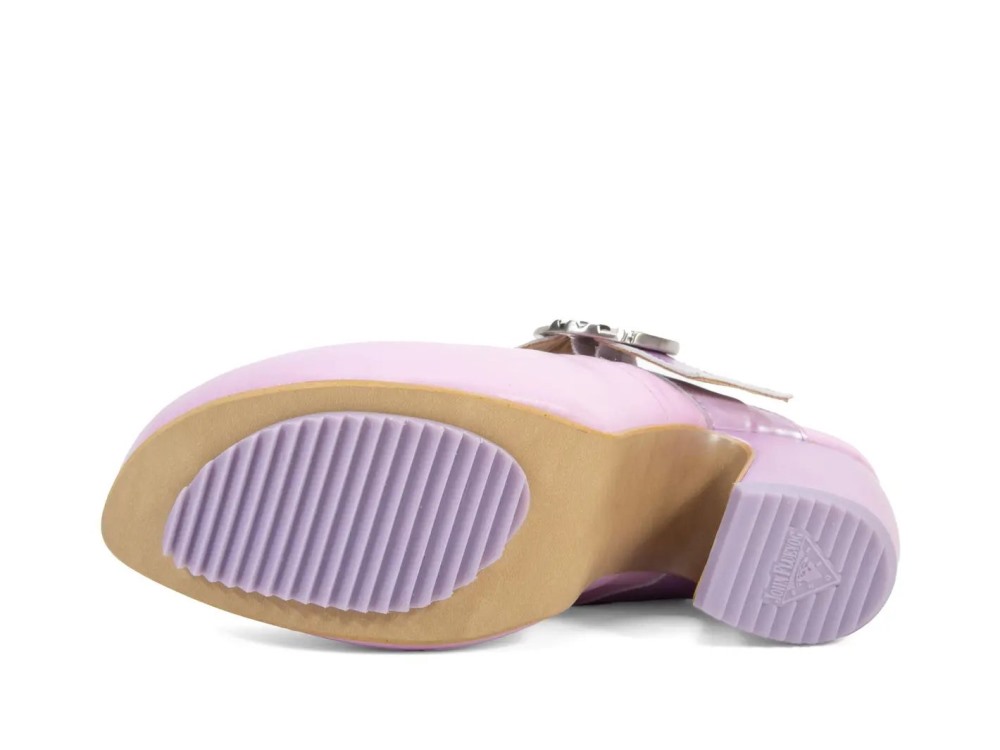 John Fluevog Gator - Purple | Slingback Fisherman Platforms