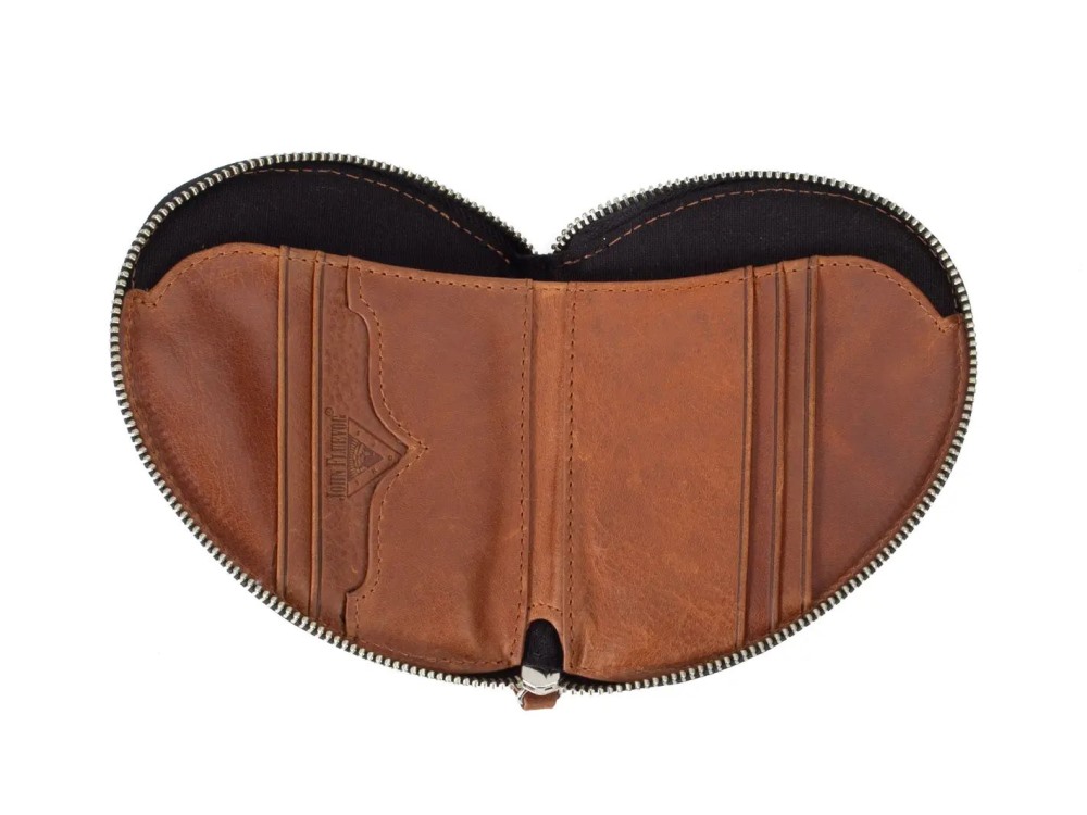 John Fluevog Zazzle - Brown | Asymmetrical zip-up wallet
