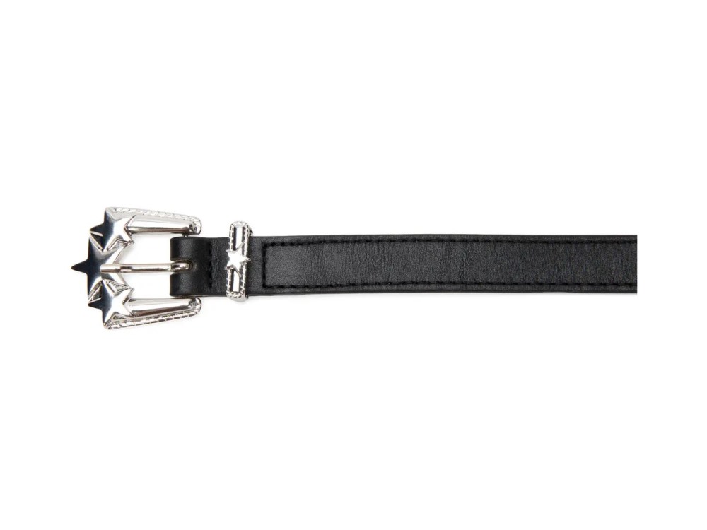 John Fluevog Antonia Belt - Black | Star Buckle Belt