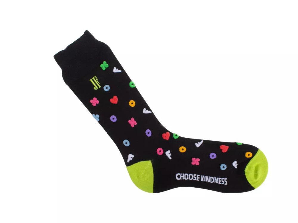 John Fluevog Timmy Vog Socks - Black/Multi | Fluffy Icon Socks