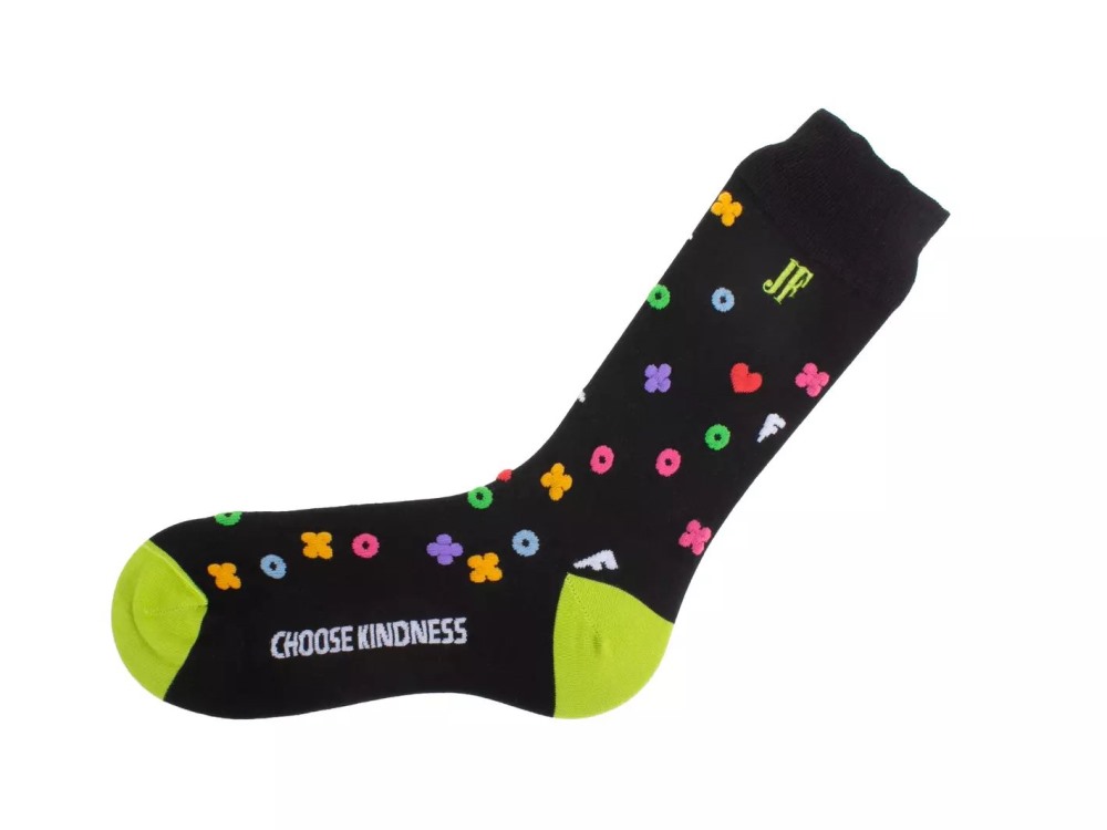 John Fluevog Timmy Vog Socks - Black/Multi | Fluffy Icon Socks