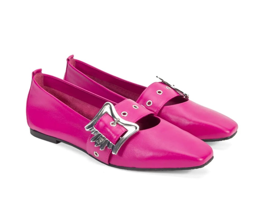 John Fluevog Misty - Magenta | Slip-On Mary Jane Flats