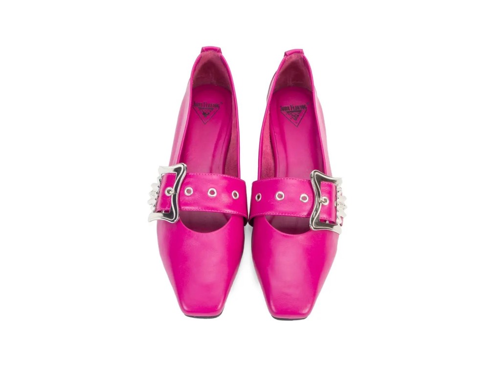 John Fluevog Misty - Magenta | Slip-On Mary Jane Flats