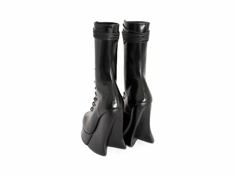 John Fluevog Corset Boot - Black | Lace-Up Corset Boots