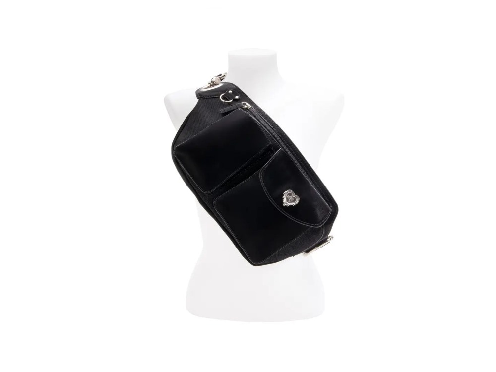 John Fluevog Rigby - Black Vegan | Crossbody belt bag