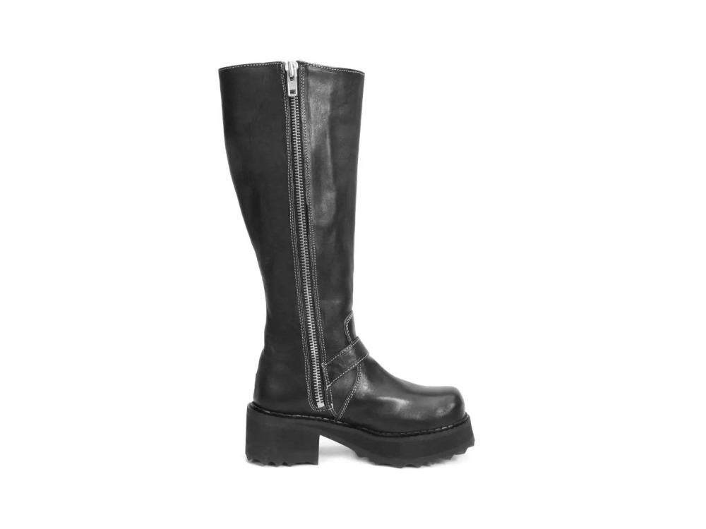 John Fluevog Bond Girl - Black | Tall Boots with Buckles
